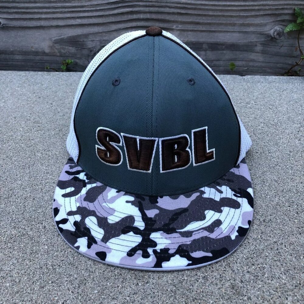 PACIFIC HEADWEAR Simi Valley Baseball League Hat Men's L/XL Fitted Mesh Grey Cap